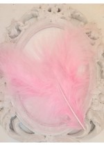 Декорация - пера розово лукс пухкави Candy Cotton пакет 30 бр